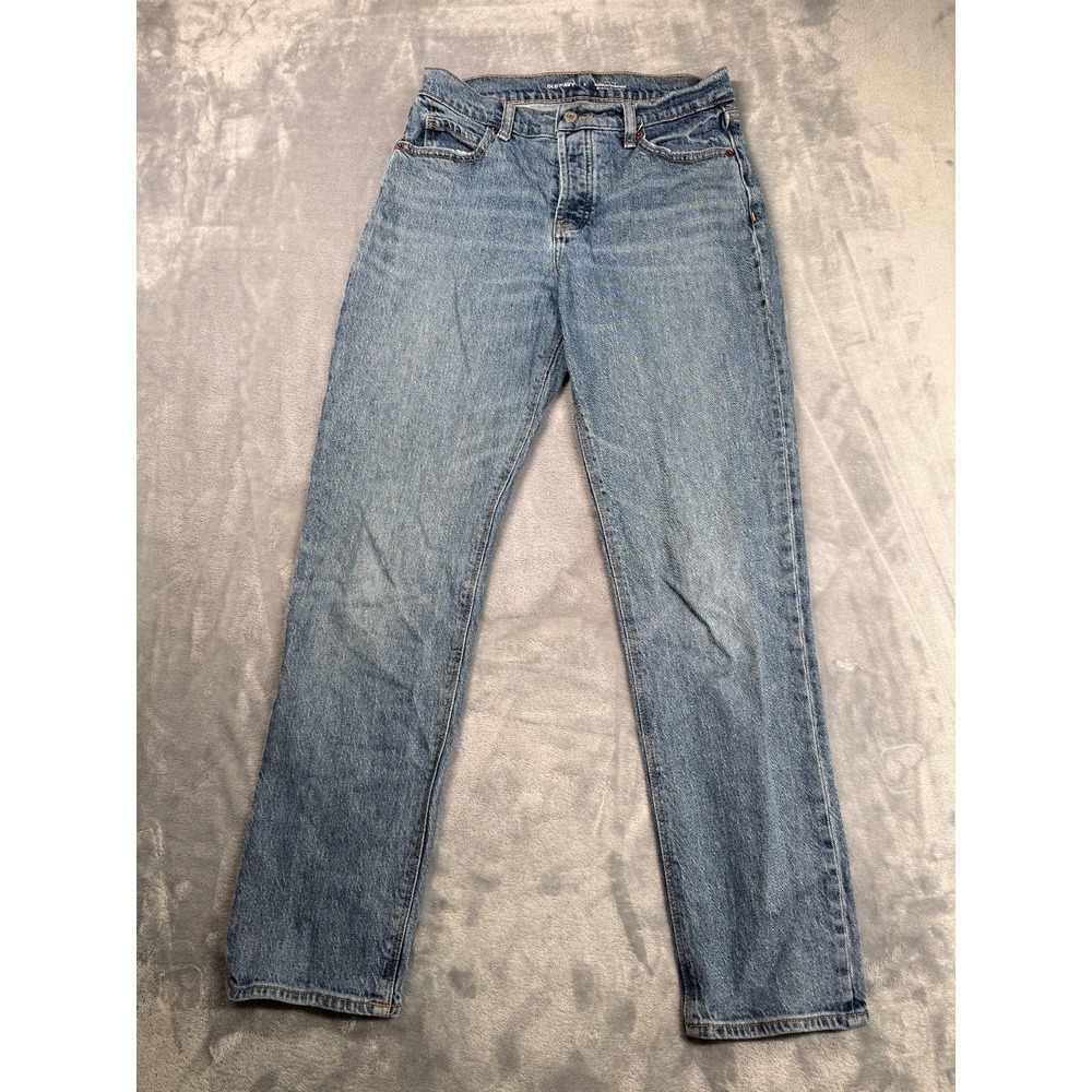 Old Navy Jeans Women 2 Blue Denim High Rise Secret Slim Pockets Slouchy Straight